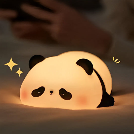 Panda LED nattlampa i mjukt silikon