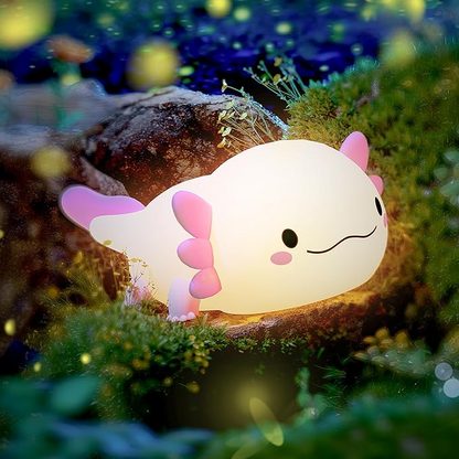 Axolotl LED nattlampa i mjukt silikon