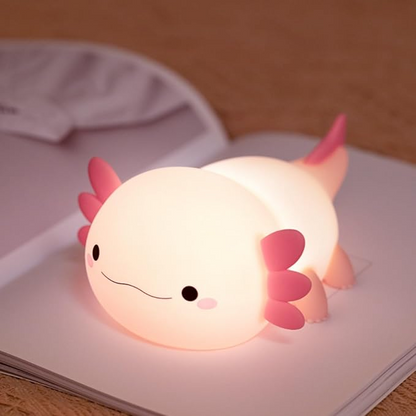 Axolotl LED nattlampa i mjukt silikon